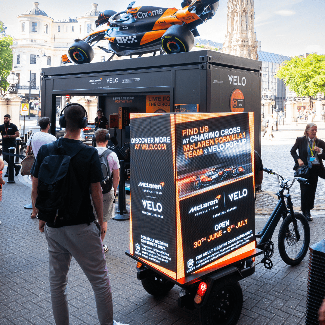 AdBike promotion in Westminster - London street advertising