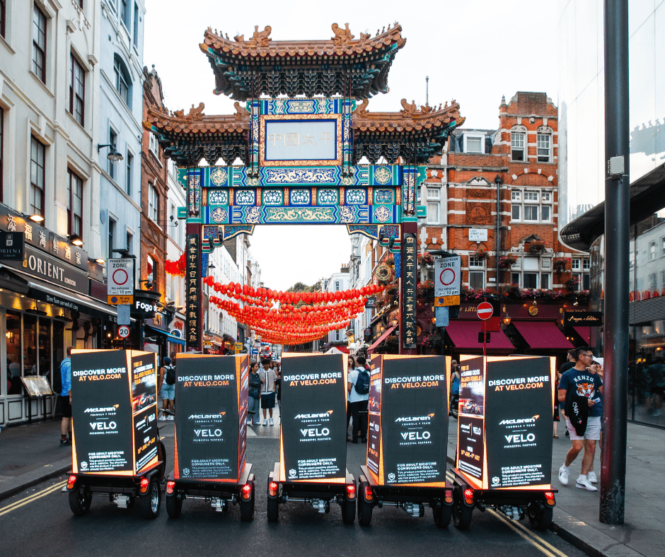 Mobile digital billboards in Central London